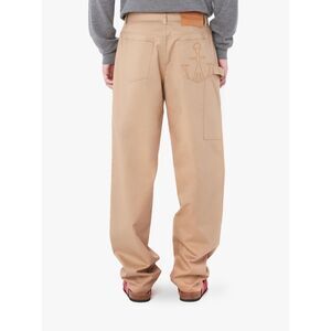 JW ANDERSON Mens Pants Size 46 Tan Chino Relaxed 5 Pocket Workwear Logo $465